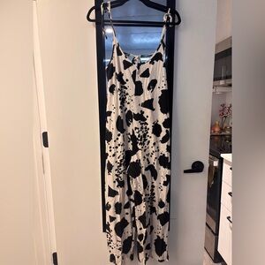 ASOS Black and White Printed Maxi Dress